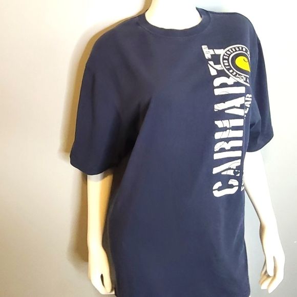Navy Blue Carhartt Tee sz Medium - Picture 5 of 10